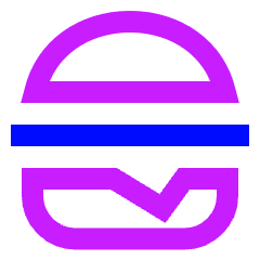 Burger 2 Icon from Sharp Neon Set