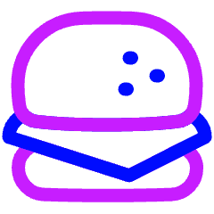 Burger 2 Icon from Plump Neon Set