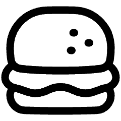 Burger Icon from Plump Line Set