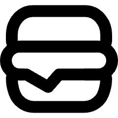 Burger Icon from Micro Line Set