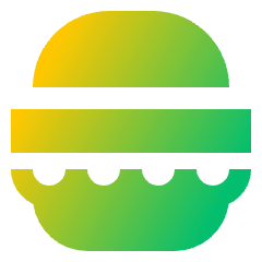 Burger Icon from Sharp Gradient Set