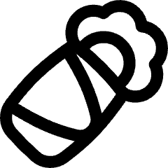 Burrito Fastfood Icon from Flex Line Set