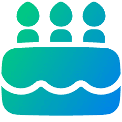 Cake Icon from Plump Gradient Set