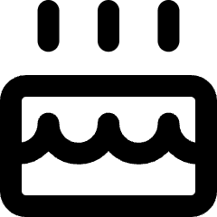 Cake Icon from Micro Line Set