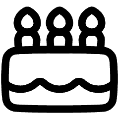 Cake Icon from Plump Line Set