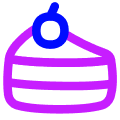 Cake Slice Icon from Flex Neon Set