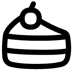 Cake Slice Icon from Flex Line Set