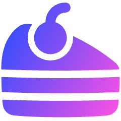 Cake Slice Icon from Plump Gradient Set