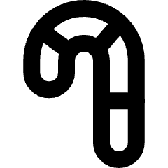 Candy Cane Icon from Micro Line Set