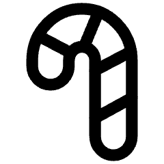 Candy Cane Icon from Flex Line Set