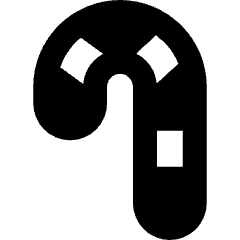 Candy Cane Icon from Micro Solid Set
