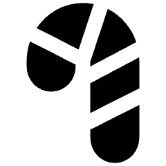 Candy Cane Icon from Flex Solid Set