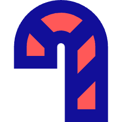 Candy Cane Icon from Sharp Pop Set