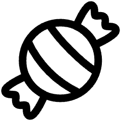 Candy Icon from Plump Line Set