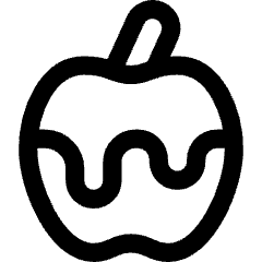 Caramel Apple Icon from Core Line Set