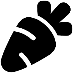 Carrot Icon from Plump Solid Set