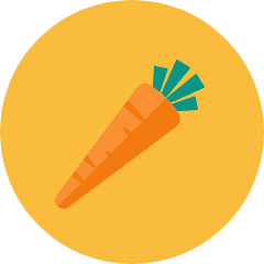Carrot Icon from Kameleon Colors Set
