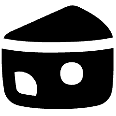 Cheese Icon from Flex Solid Set