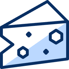 Cheese Icon from Cyber Duotone Set