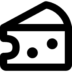 Cheese Icon from Micro Line Set