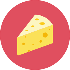 Cheese Icon from Kameleon Colors Set