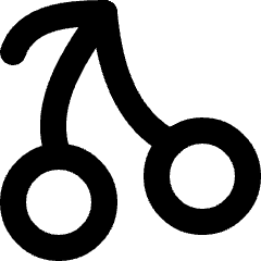 Cherries Icon from Micro Line Set