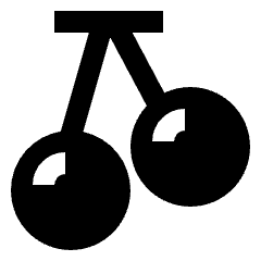 Cherries Icon from Sharp Solid Set