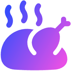 Chicken Grilled Steam Icon from Plump Gradient Set