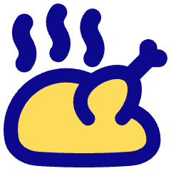 Chicken Grilled Steam Icon from Plump Pop Set