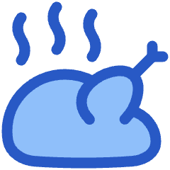Chicken Grilled Steam Icon from Plump Duo Set