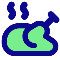 Chicken Grilled Stream Icon from Core Pop Set