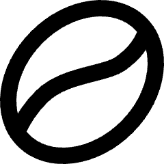 Coffee Bean Icon from Micro Line Set