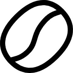 Coffee Bean Icon from Flex Line Set