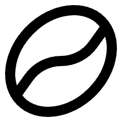 Coffee Bean Icon from Sharp Line Set
