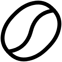 Coffee Bean Icon from Plump Line Set