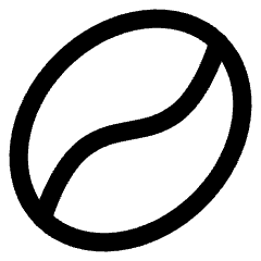 Coffee Bean Icon from Core Line Set