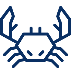 Crab Icon from Cyber Line Set
