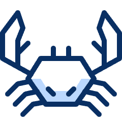 Crab Icon from Cyber Duotone Set