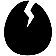 Cracked Egg Icon from Plump Solid Set