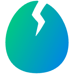 Cracked Egg Icon from Plump Gradient Set