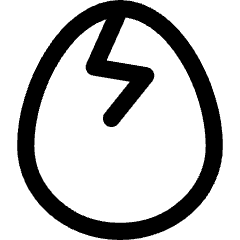 Cracked Egg Icon from Core Line Set