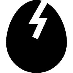 Cracked Egg Icon from Sharp Solid Set