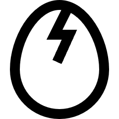 Cracked Egg Icon from Sharp Line Set