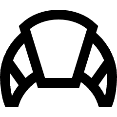 Croissant Icon from Sharp Line Set