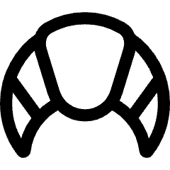 Croissant Icon from Core Line Set
