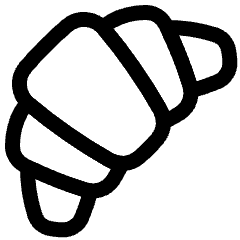 Croissant Icon from Plump Line Set
