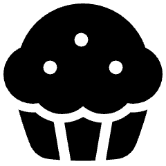 Cupcake Icon from Plump Solid Set