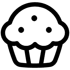 Cupcake Icon from Plump Line Set