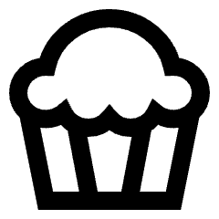 Cupcake Icon from Sharp Line Set