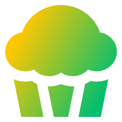 Cupcake Icon from Sharp Gradient Set